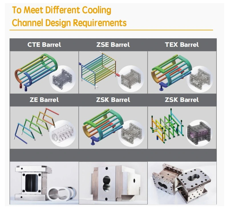 Wear Resistant Open Screw Barrel Vacuum Exhausting Barrel Extrusion Middle Corrosion Resistance