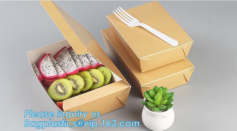 Cheap Cardboard foldable kraft paper lunch box with window,Lunch noodle fast food kraft paper box by customized logo pri