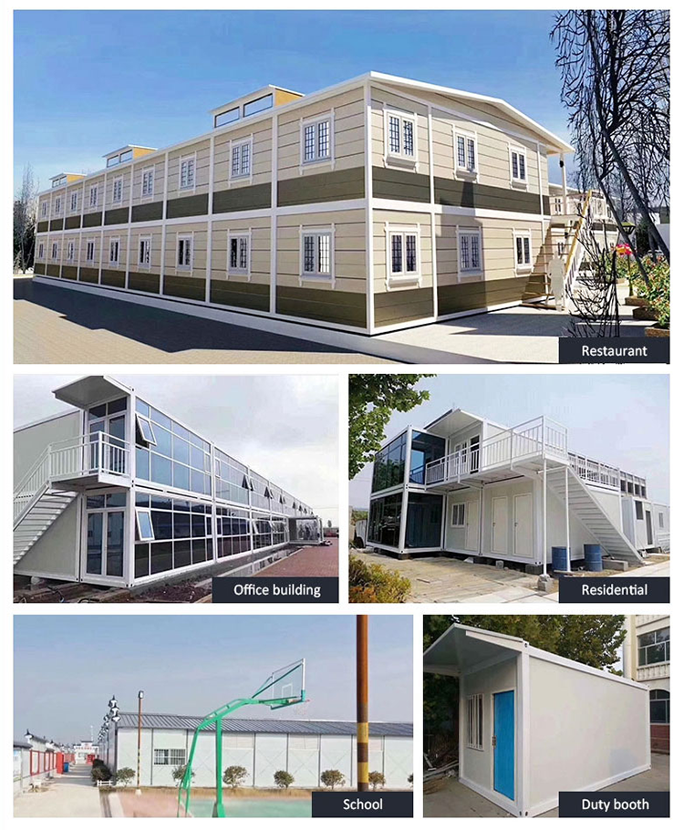 Zontop Low Cost Luxury Steel Prefab House K Type 2 Story Modern Villa Guard House Conference room Sandwichanel Houses