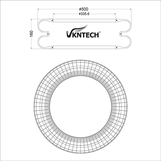 Trucks Spare Parts Single Convoluted Air Spring Air Rubber Bellow 2B 500