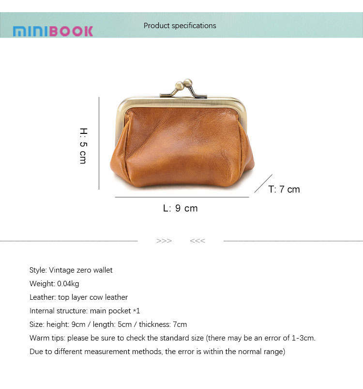 OEM ODM Acceptable Minibook Ladies Wallet With Handmade Leather And Gold Storage