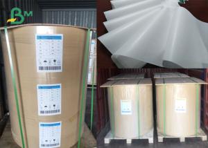 China 30gsm 40gsm MG Kraft White Paper Jumbo Roll 1000 - 1200mm FDA Certified on sale