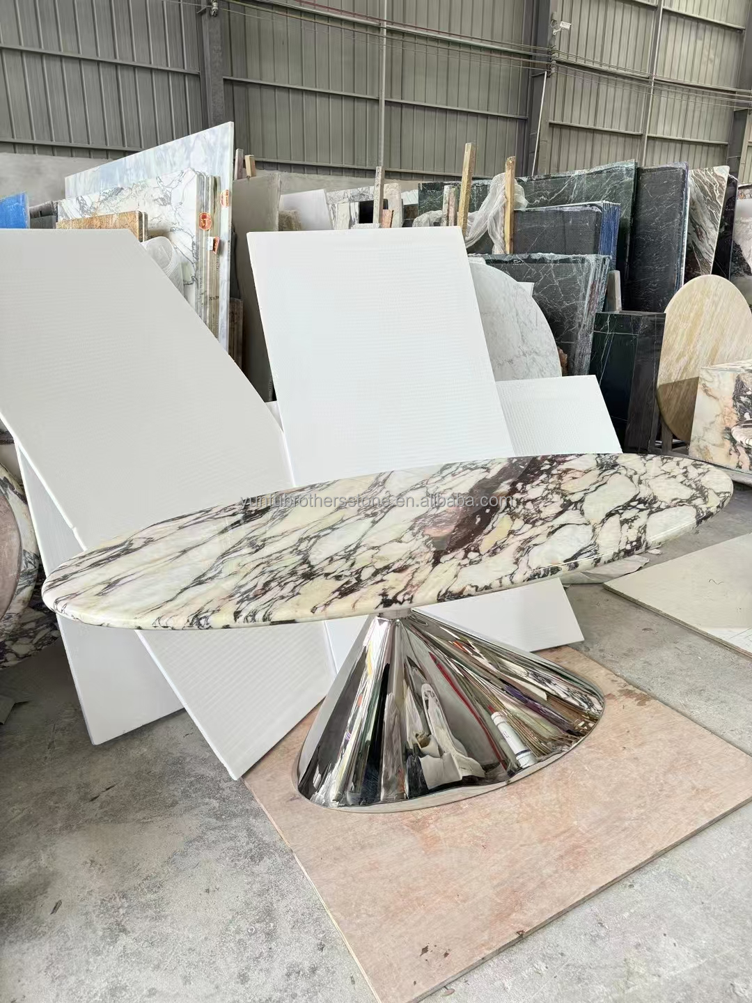 Modern Purple Calacatta Viola Marble Slabs for Villa Kitchen Countertops in Hotel