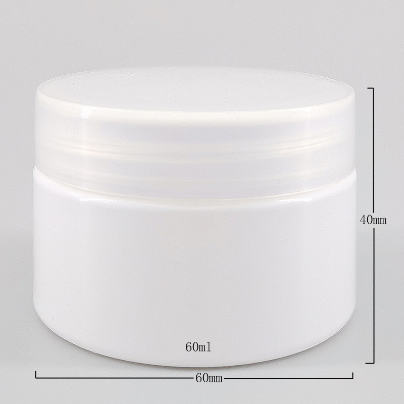 White PET 60ml Cosmetic Cream Jars For Scrub Bath Salt
