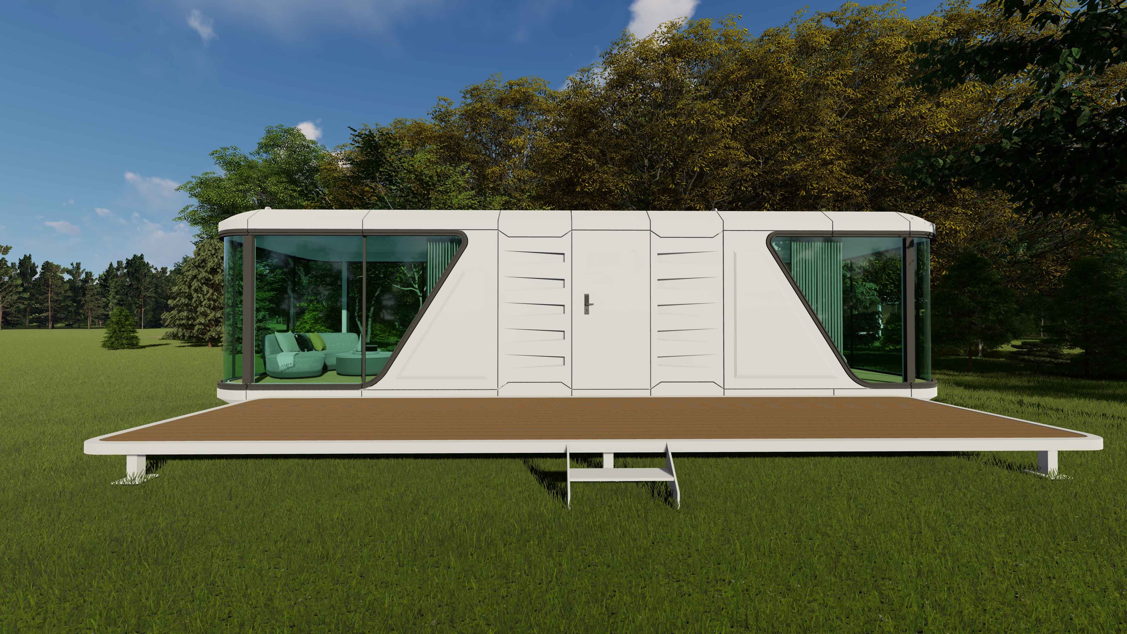 Luxury Facilities Container Capsule House With Galvanized Steel Plate Shell Design Ecocapsule House