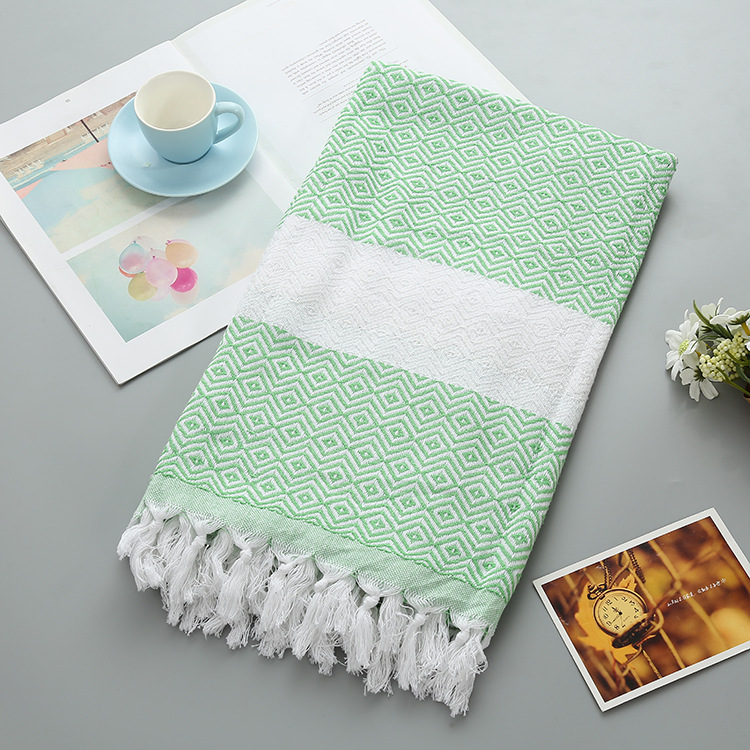 Rectangle Cotton Towel Nature Organic Custom Sand Free Turkish 100% Cotton Microfiber