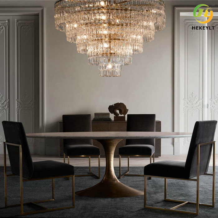Hotel Lobby Creative Crystal Pendant Chandelier Postmodern Living Room