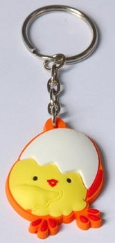Various Shapes Multicolor Custom PVC Keychains For Gifts / Souvenir