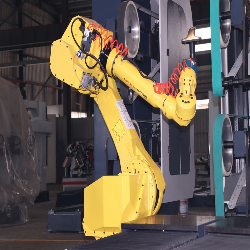 Automatic Industrial Multi Wheel Belt Polisher System for Door Handles Furniture Auto Parts with Labor Saving