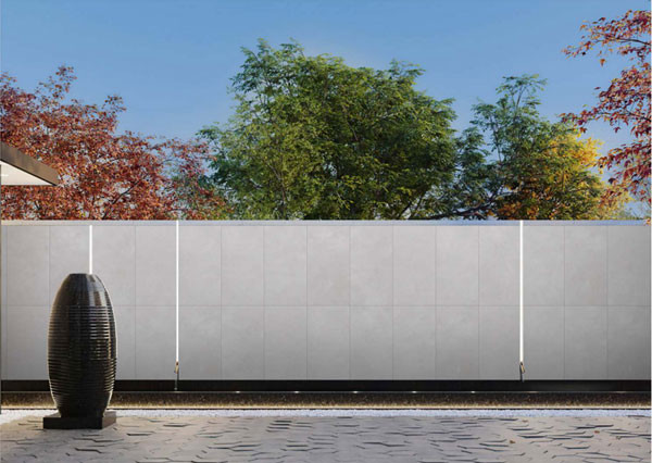 Scratch-Resistance 600x1200mm Cement Light Gray Outdoor Curtain Wall Thick Tile For Shopping Mall