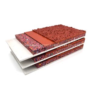 Elastic Rubber Running Track Surface , Integrated Polyurethane Track Surface