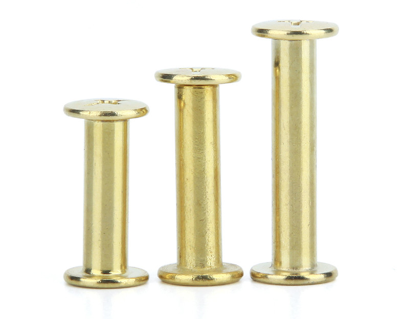 Yellow Brass Big Flat Head Butt Screws Book Photo Chiago Screws Chicago Binding Screws