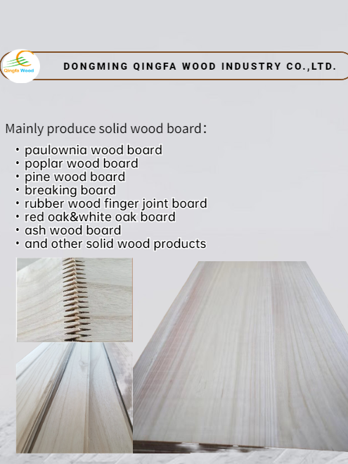 Solid Wood Glue Paulownia Wood Panels Finger Joint Board with Production Time 5-15 Days