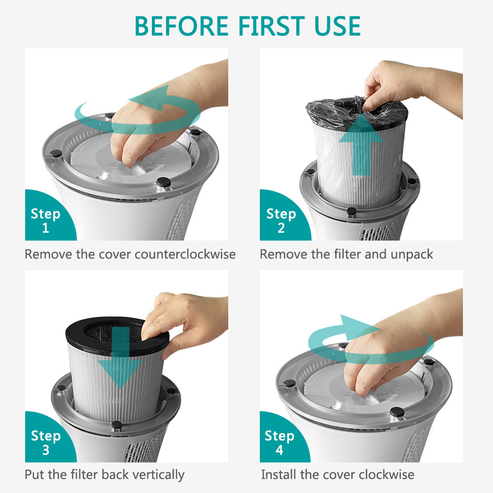 20m2 Portable Anion Air Purifier Household Air Cleaner With Hepa Filter