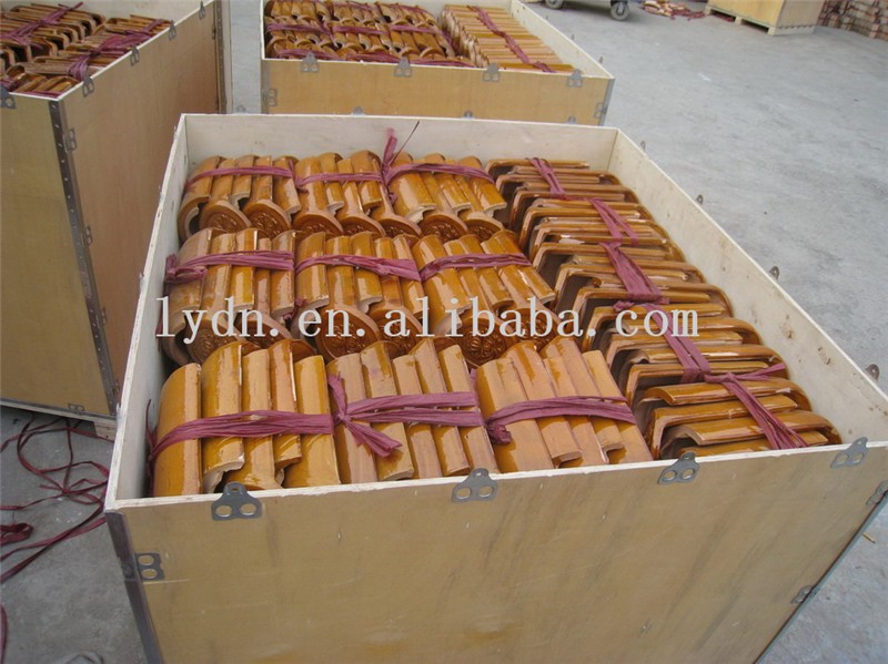180*180 Chinese Temple Arch Gate Retro Style Faux Ceramic Clay Roof Tiles for Concrete Structure