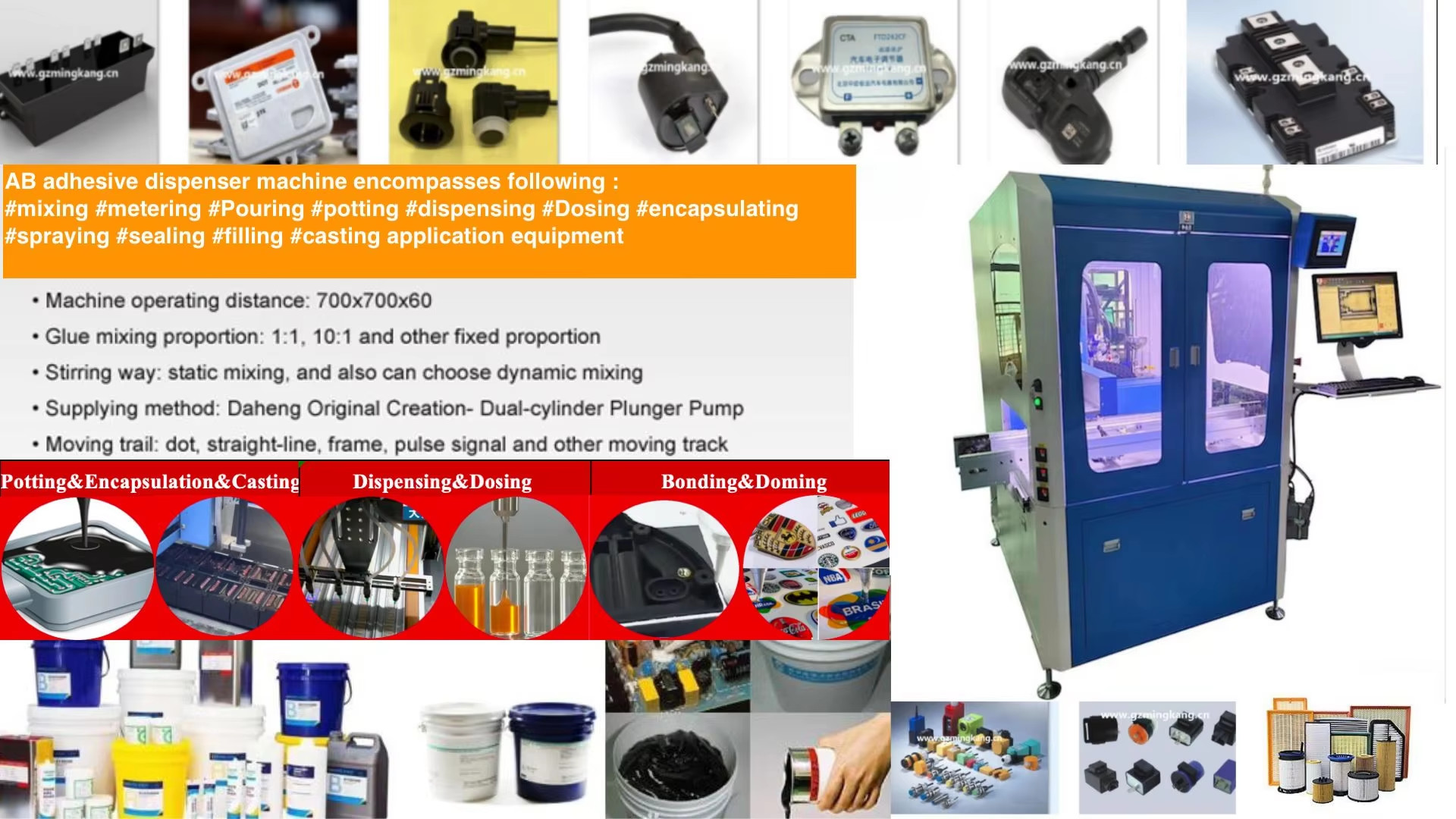 AB Resin Metering Mixing Dispensing Machine Glue Dispensing Robot