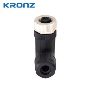 Field Wireable Circular M12 A Coded Connector Angle Cable Outlet Screw