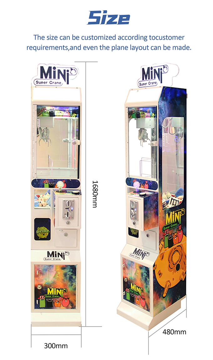 Mini Claw Crane Machine Key Chain Gift Vending Machine With Bill Acceptor Mega Mini Claw Machine