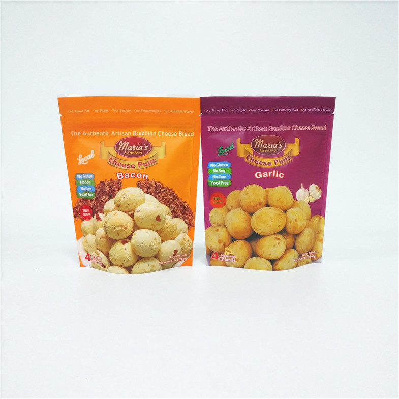 Wholesale Custom Resealable Plastic Bags Food Packaging Stand Up Pouch Zip Lock Bag