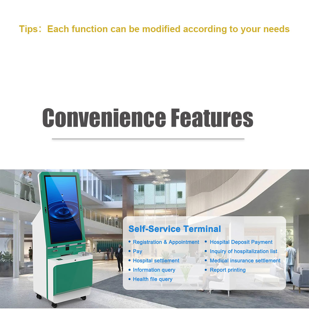 Smart Self Printing Kiosk Terminal Payment Self Service Credit Card Kiosks With Pos