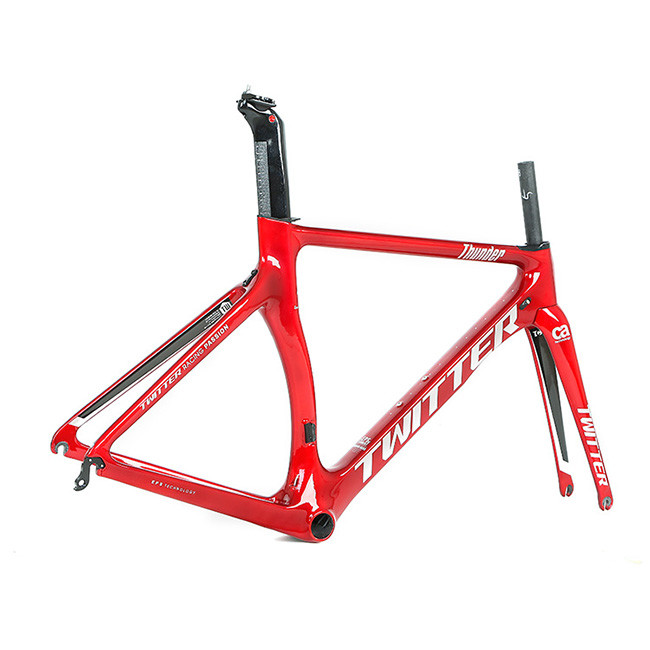 Gloss T800 Carbon Road Bike Frame EPS UV Laser Colorful Decals With RIM Brake