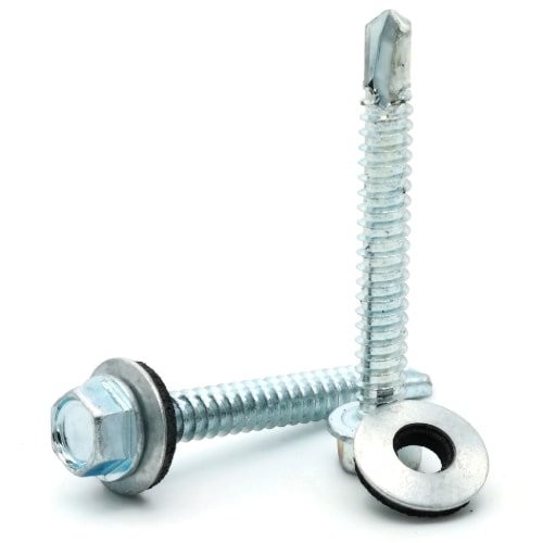 Hex Head Self Tapping Roofing Screws M5.5x55mm With Rubber Washer
