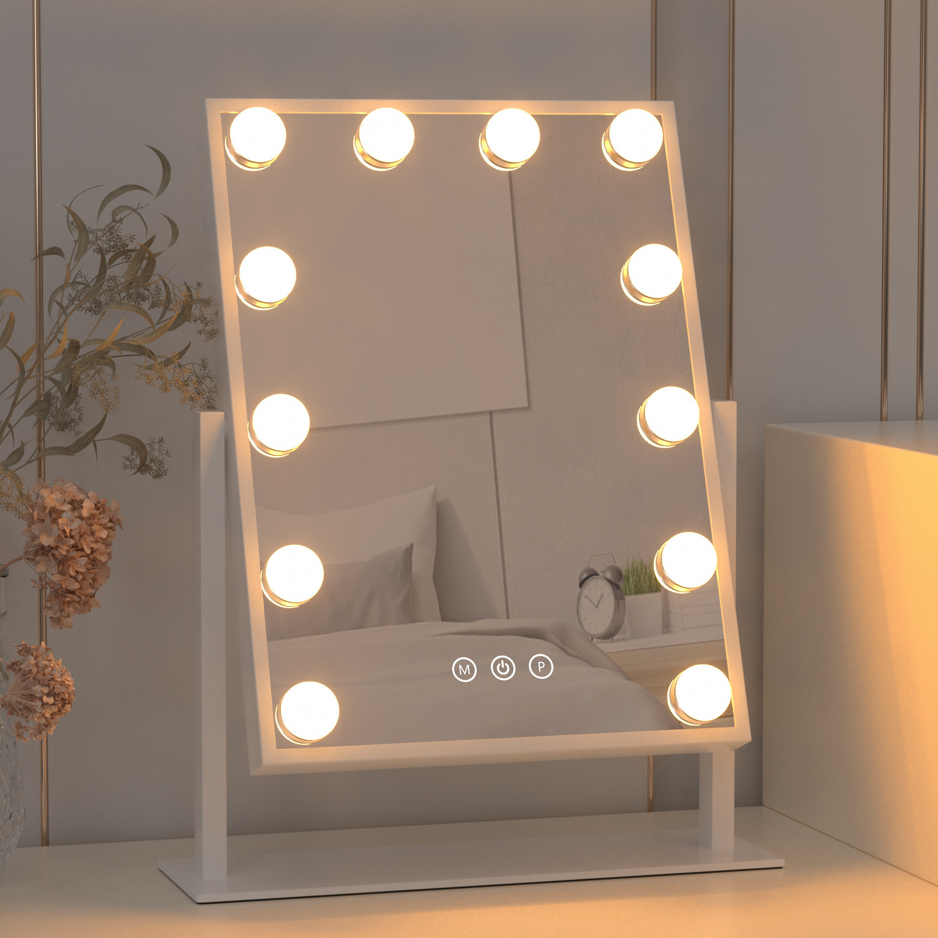 Desktop Illuminated Hollywood Mirrors Vanity Lights USB Dimmer Lamp
