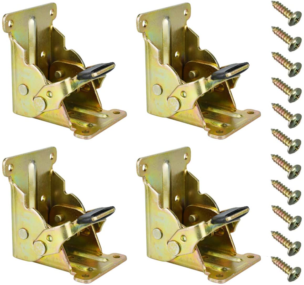 Folding Table leg Extension Support for Table Bed Leg Bronze Steel Foldable Hinge