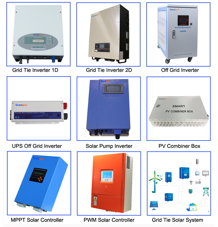 Grandglow 5000W three-phase 220V 230V 380V 400V industrial solar power generation system grid connected inverter