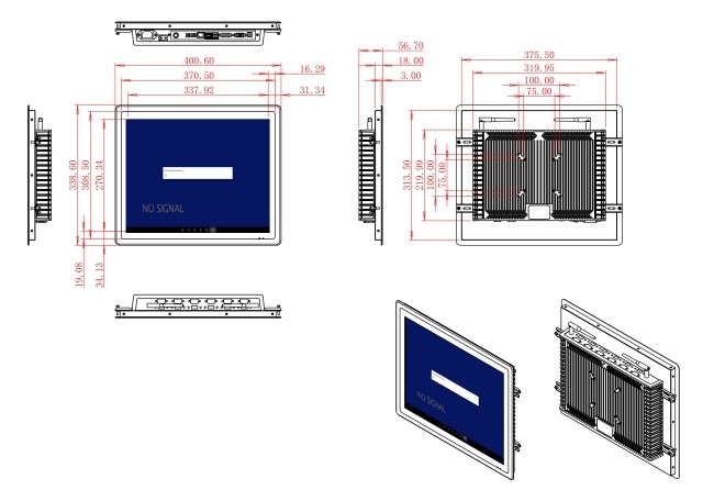 17-Inch Integrated Android Touch Screen for Security Systems and Logistics Monitoring