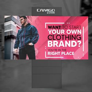 Mechanical triangle rotating Tower LED display screen 360-degree outdoor indoor