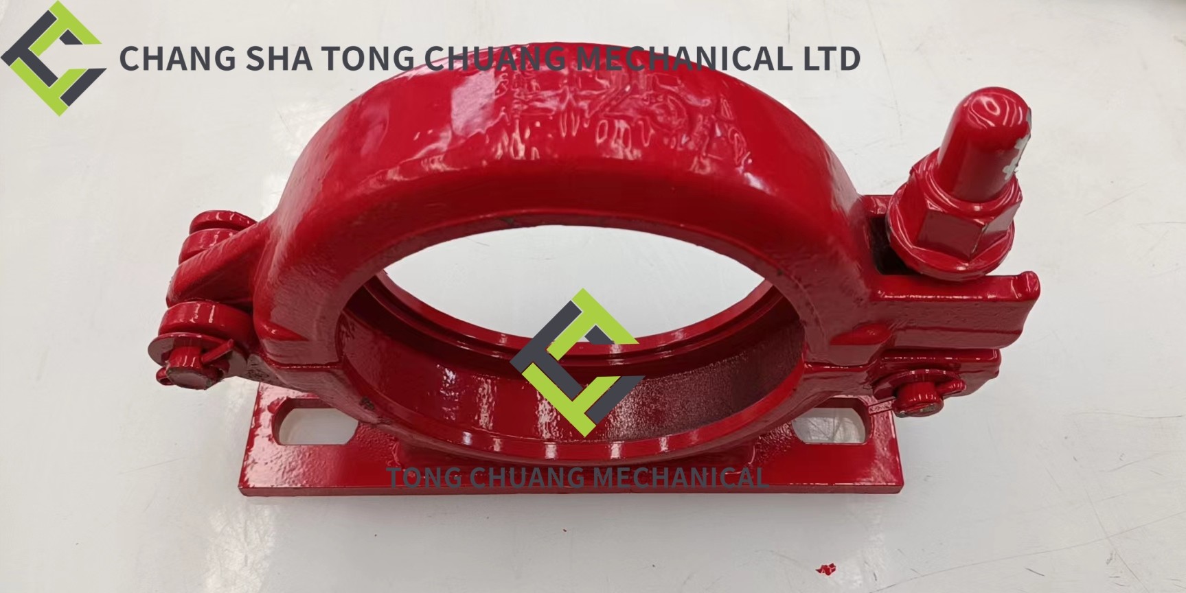 Sany And Zoomlion Concrete Pump Pipe Clamp 125B VI With Two Holes For Seat/Red 0164671C0800\HBG3.12