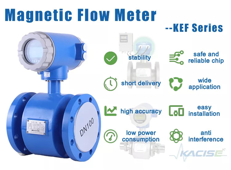 Pure Water Magnetic Flow Meter 4 - 20ma High Accuracy Liquid Low Power Consumption