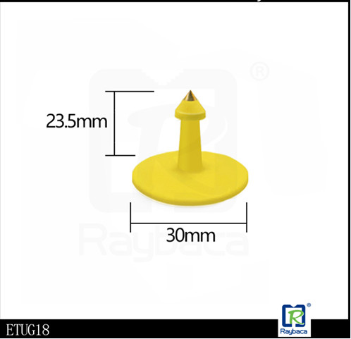 30mm Diameter Livestock Ear Tags For Animal Identification With Laser Printed Number
