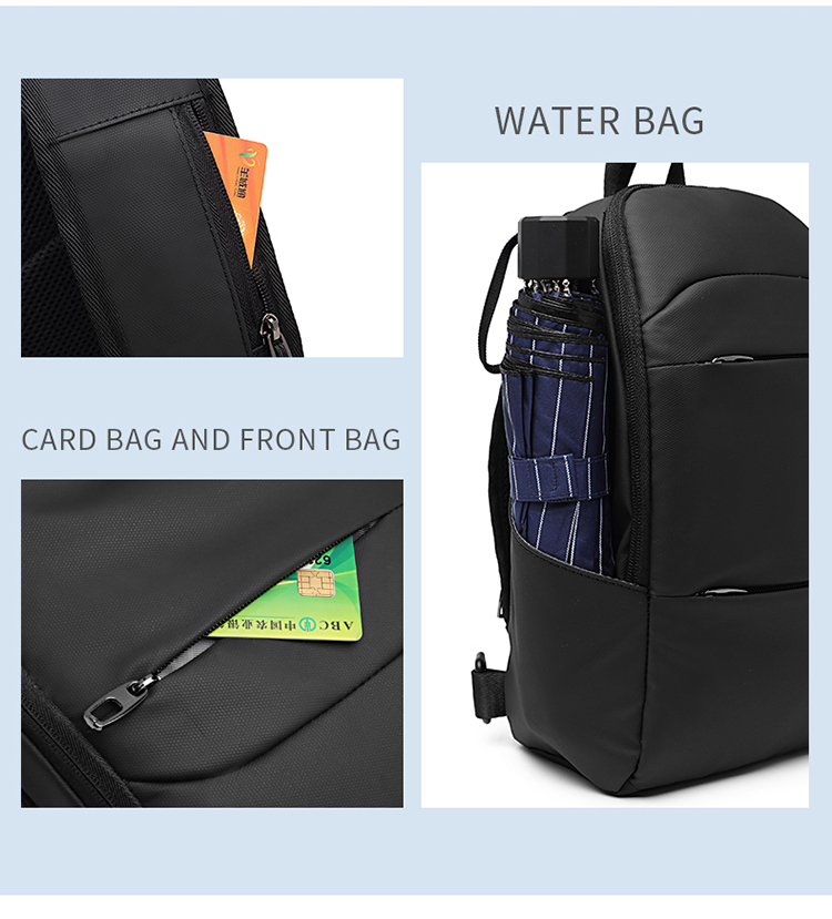 ISO9001 Anti Theft Men Shoulder Bags With USB Charging