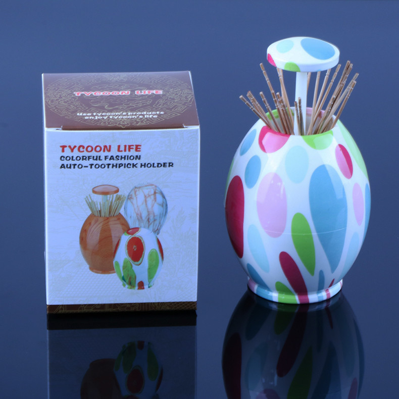 Sustainable Push Type Creative Dining Plastic Toothpick Holder