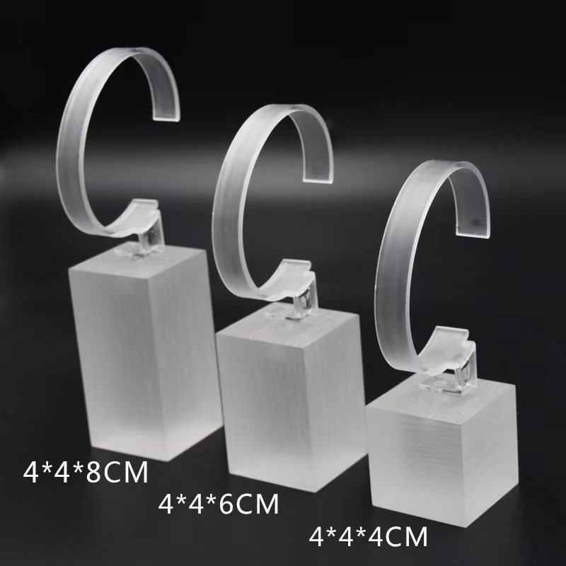 Wholesale Clear Round Acrylic Watch Display Stand for Smartwatches in Mall Showrooms and Desktop Use