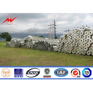 China 8m 5KN Q345 Electric Steel Transmission Poles Galvanization 30m / S Wind Speed on sale