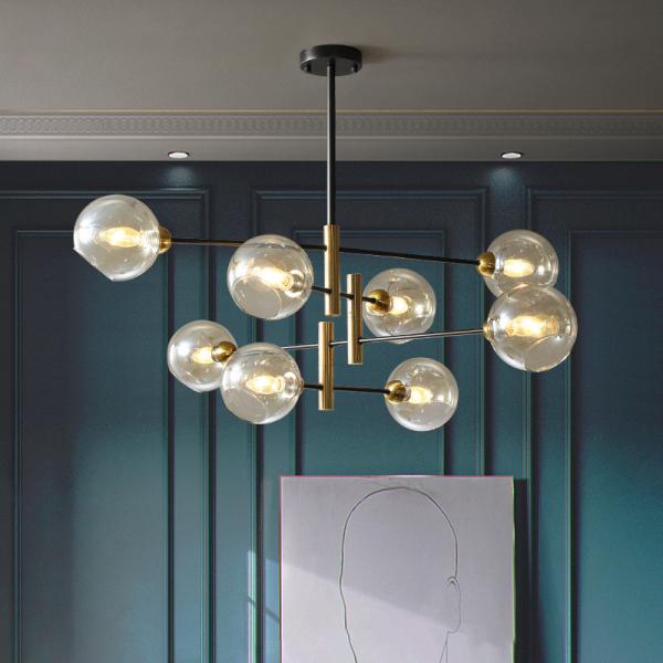 Nordic Glass Ball Chandelier Lighting For Dinning Room Bedroom Kitchen Modern