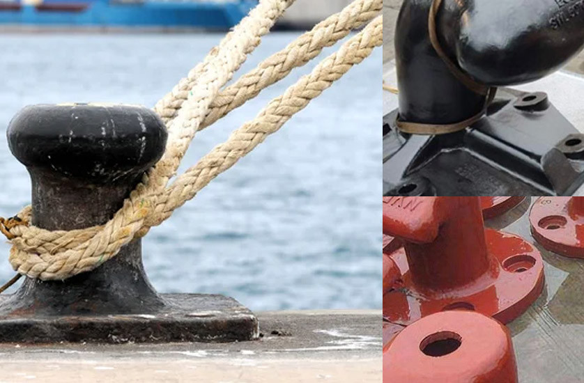 Wind Resistance Mooring Bollards Corrosion Resistance Pier Post for Cargo Ship Terminals