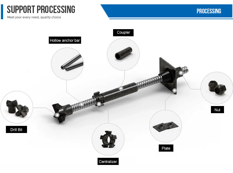 Gj25 Gj28 Gj32 Hollow Anchor Bar For Processing Service Hot Rolled