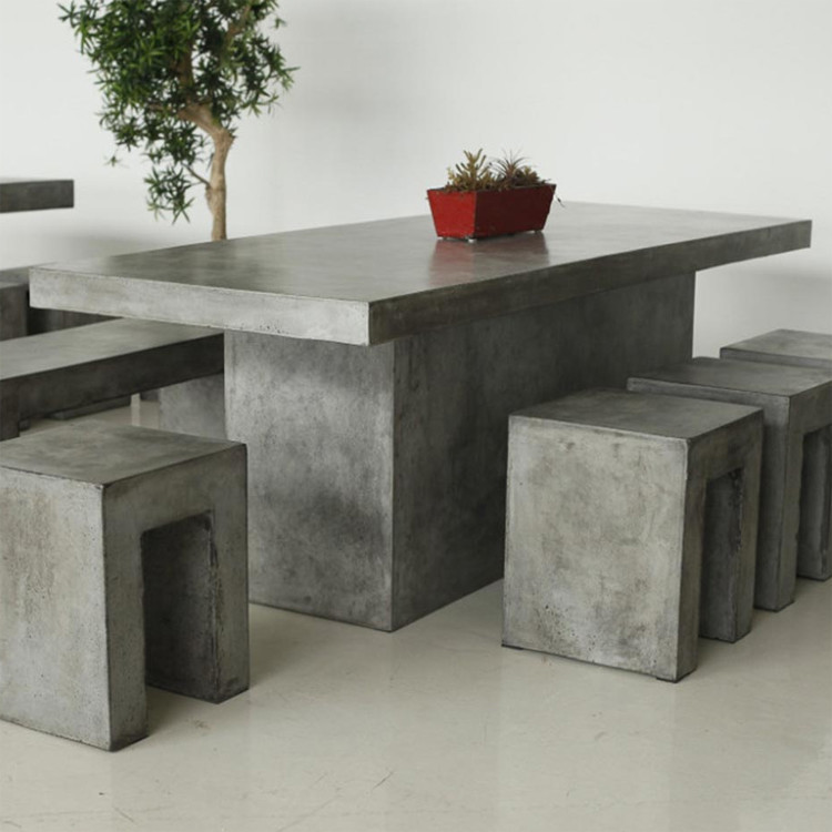 Concrete Patio Furniture for Outdoor Use Large Home Concrete GRC Table Seating Sets