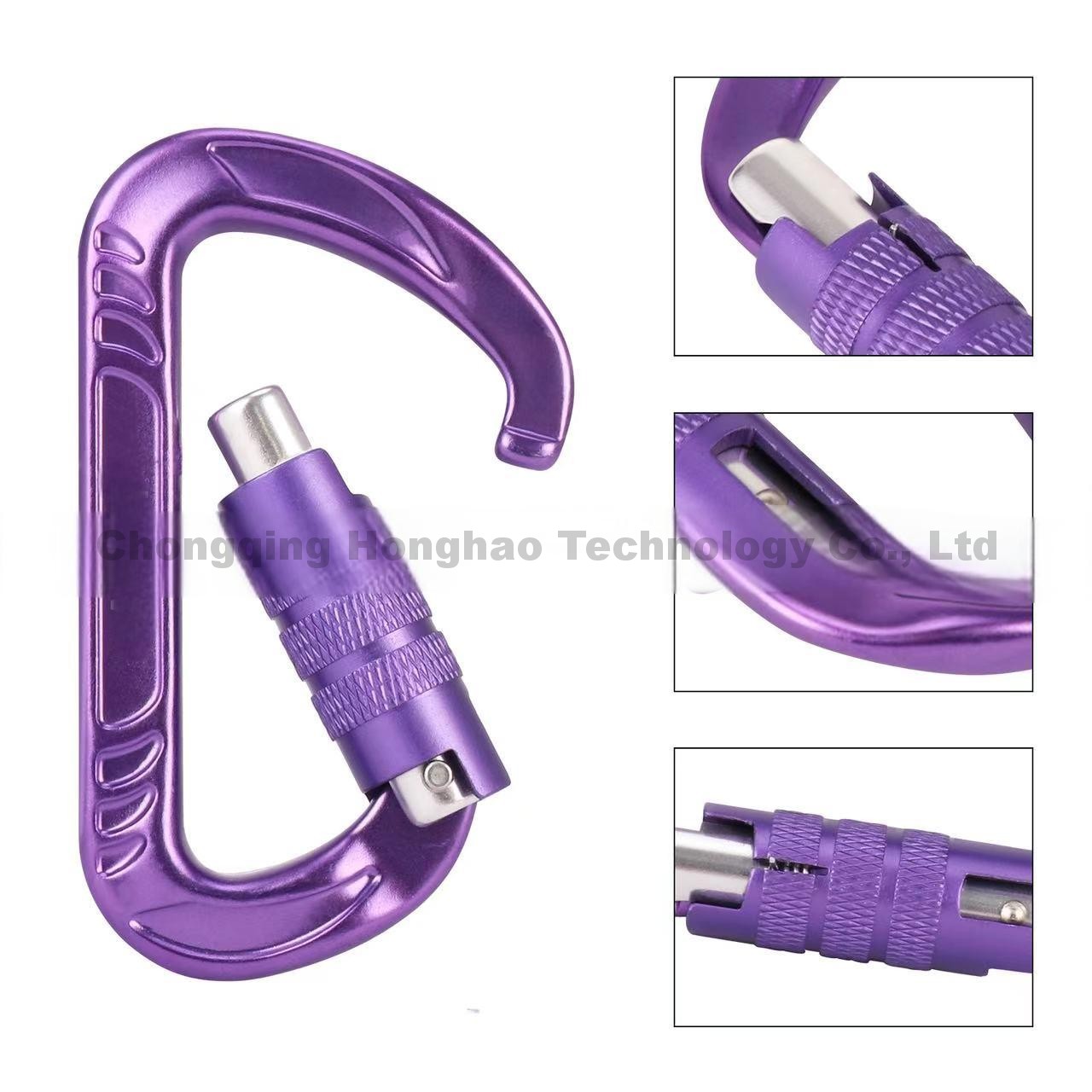 Galvanized Finish TripleLock D Shape Climbing Gear for Safe and Confident Descending