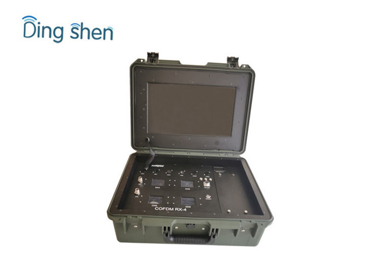 COFDM Wireless Portable Diversity HD Resolution Uav Video Receiver4 Channels