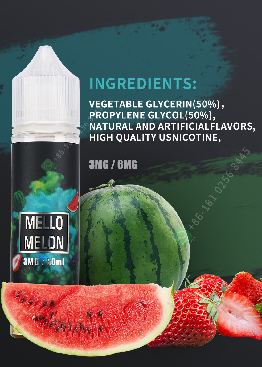 Watermelon Flavor E Cigarette Vaping Liquid 30ml 60ml Vape Juice