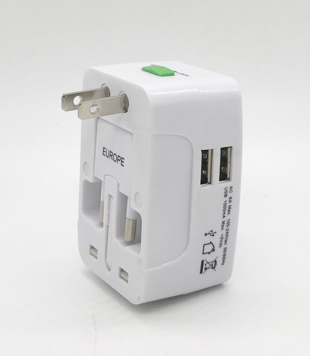 Universal Travel USB Indicator Dual Port Fast USB Wall Charger
