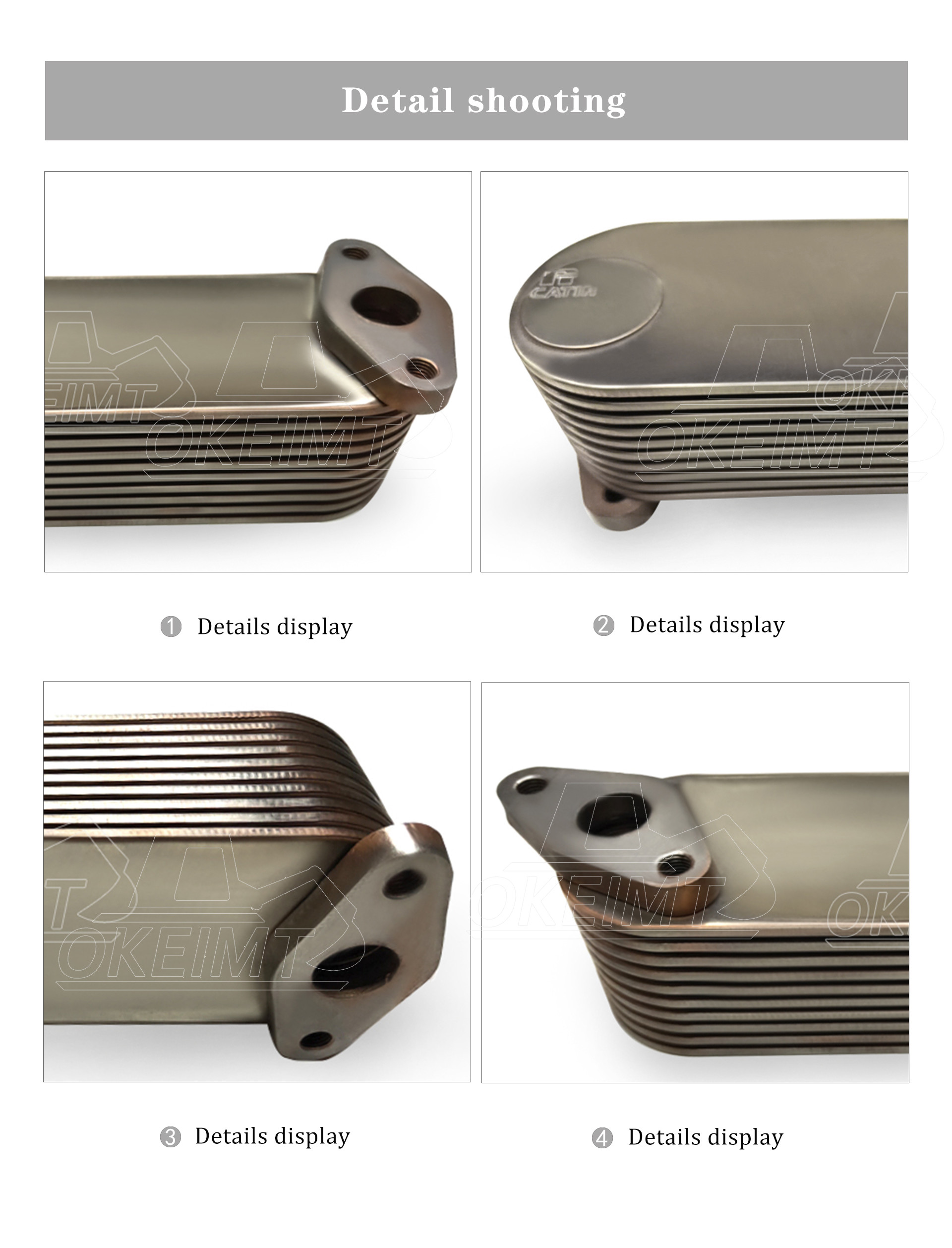 Aluminum Engine Oil Cooler Core 132161370 EP100 P11C 10P