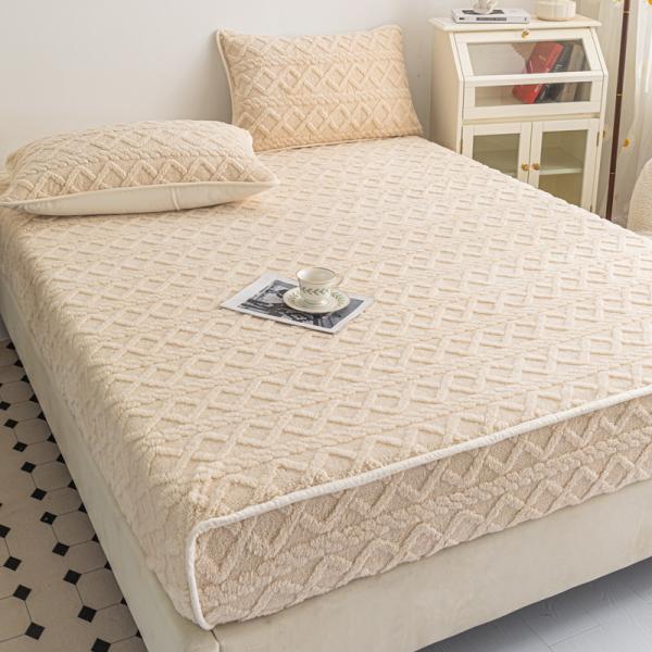 Washable Machine Wash Winter Bed Sheet Sets 100% Velvet Bed Protector Mattress