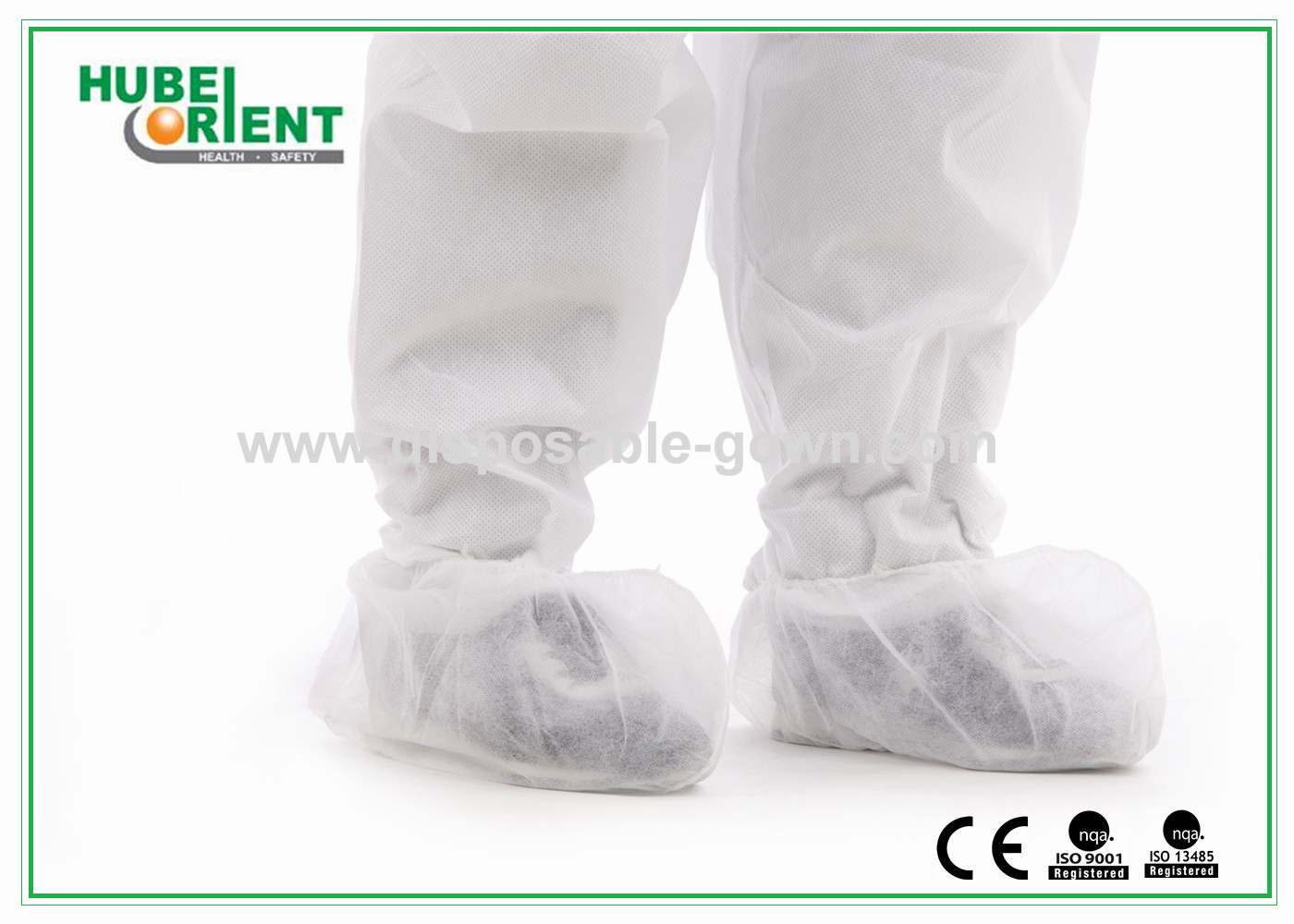 Single Use Nonwoven Shoe Cover With Elastic Opening