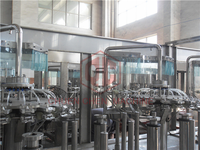 4 In 1 Combi Plastic Bottle Filling Machine Hot Juice Capping Labeling Packing